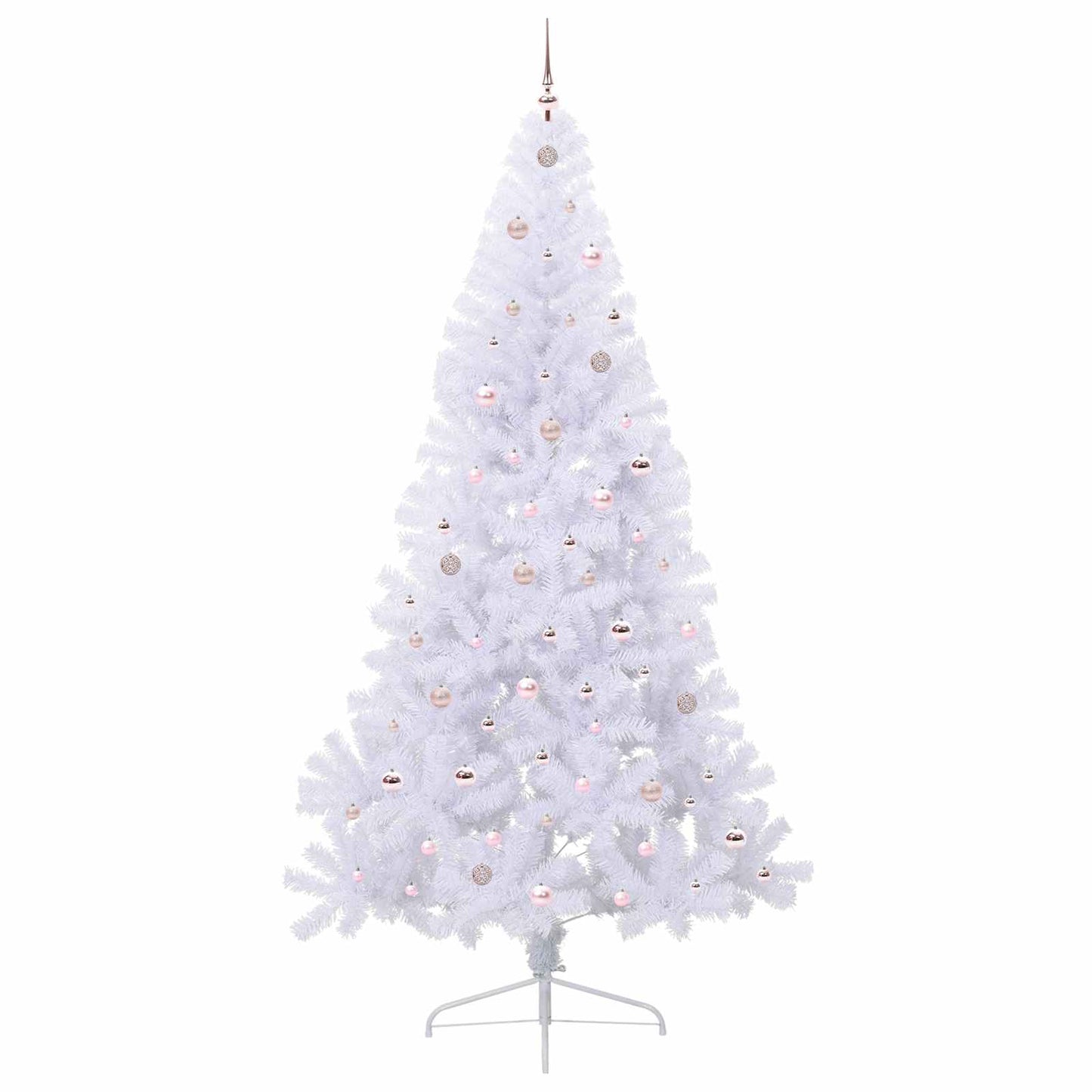 Artificial Christmas Tree with Stand White 240 cm PVC and Steel