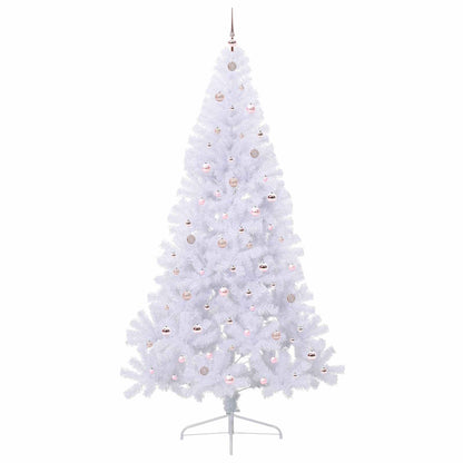 Artificial Christmas Tree with Stand White 240 cm PVC and Steel