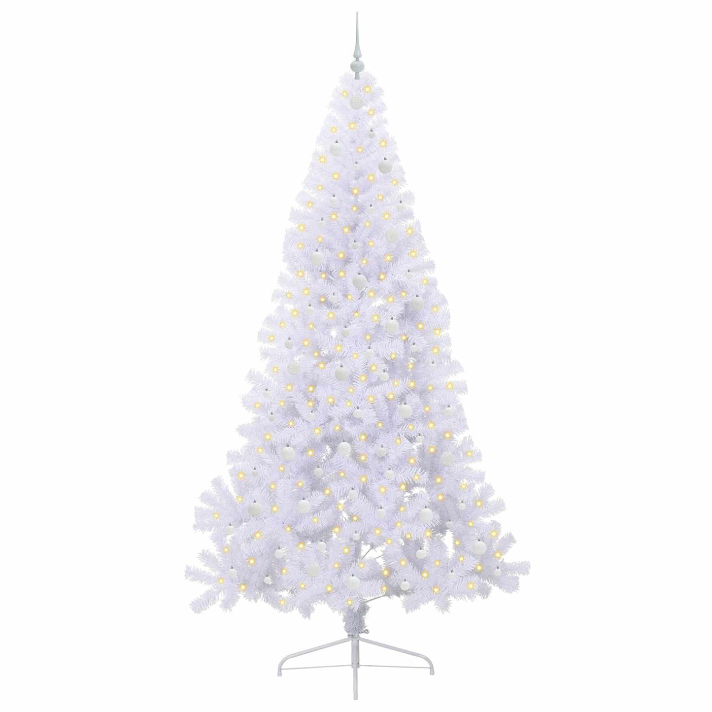 Artificial Christmas Tree with Stand White 240 cm PVC and Steel