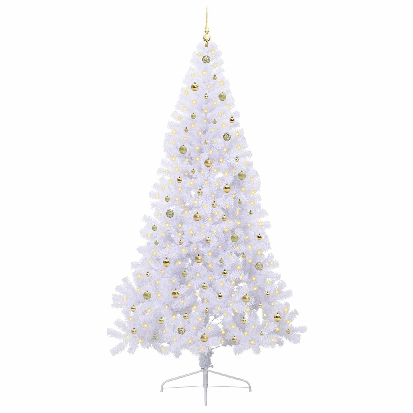Artificial Christmas Tree with Stand White 240 cm PVC and Steel