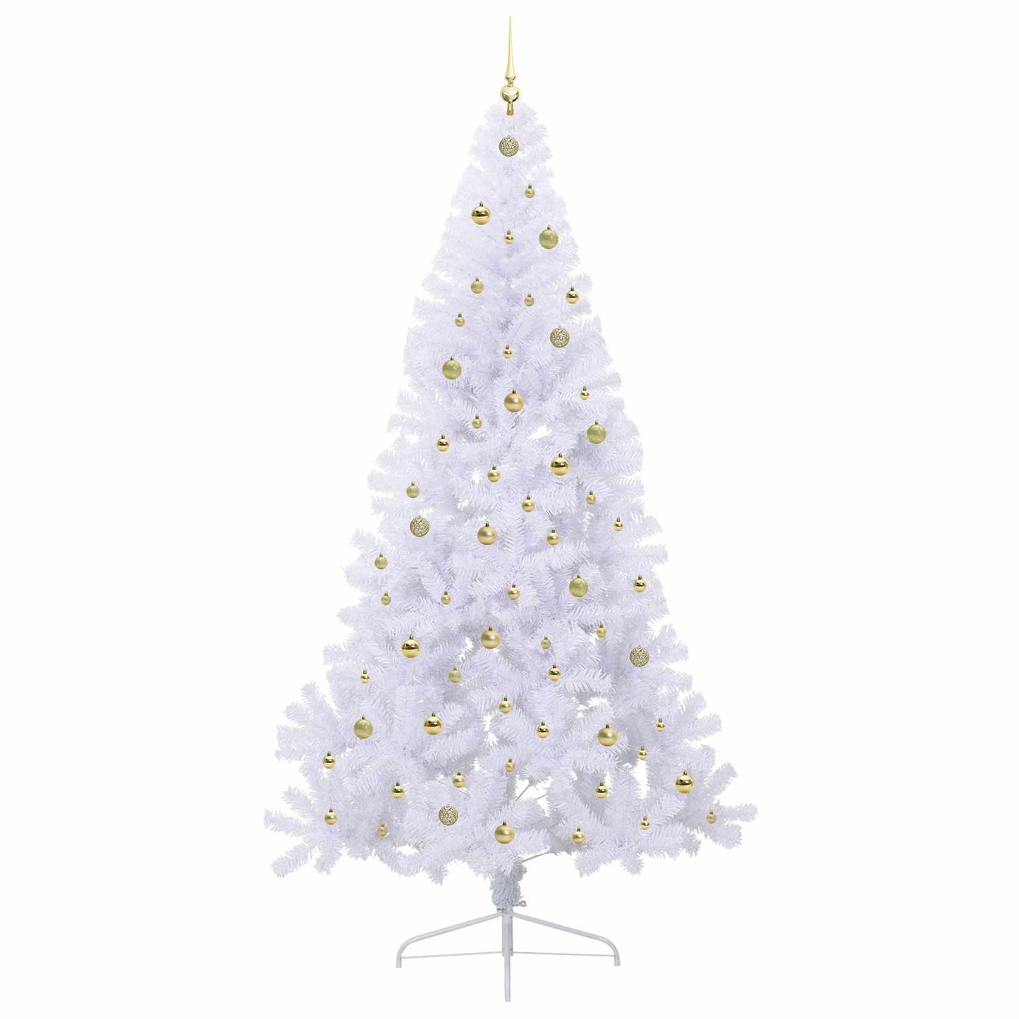 Artificial Christmas Tree with Stand White 240 cm PVC and Steel