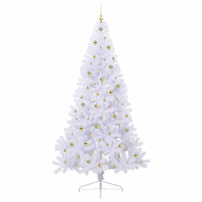 Artificial Christmas Tree with Stand White 240 cm PVC and Steel