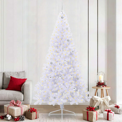 Artificial Christmas Tree with Stand White 240 cm PVC and Steel