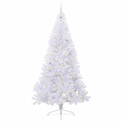 Artificial Christmas Tree with Stand White 240 cm PVC and Steel
