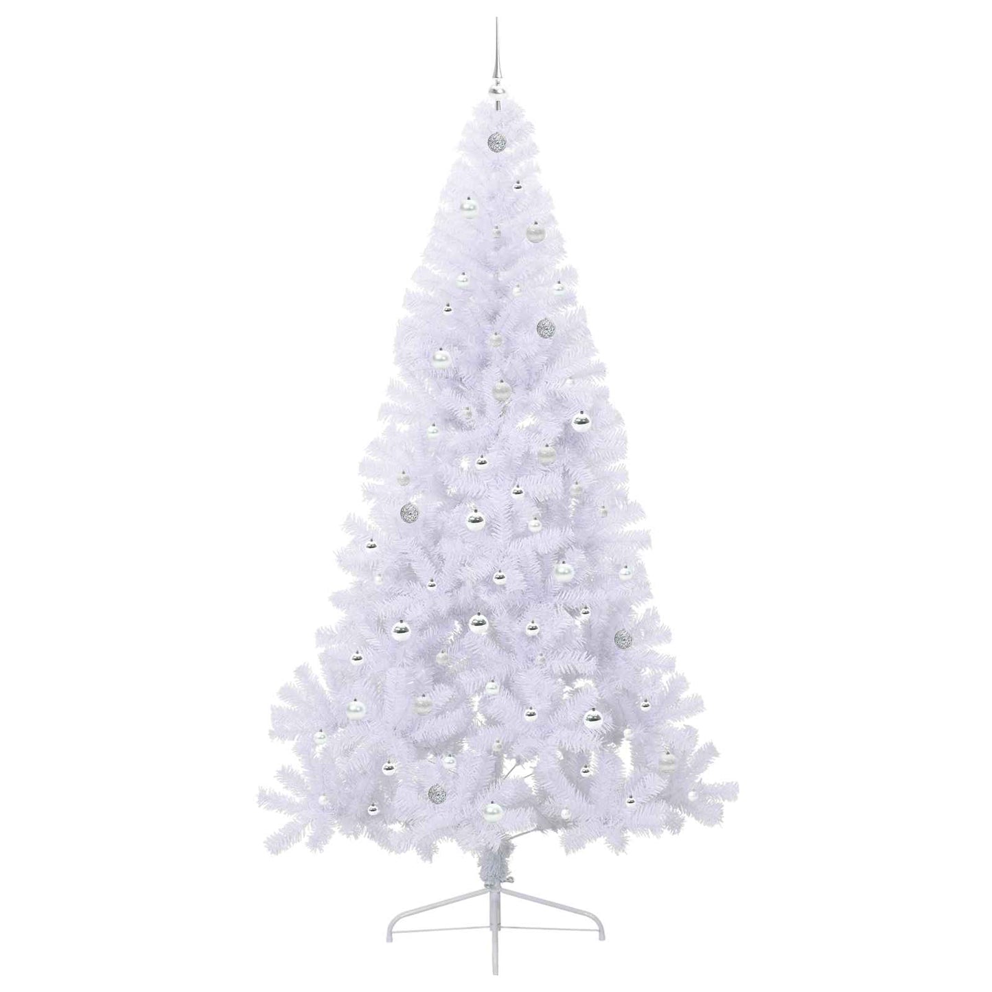 Artificial Christmas Tree with Stand White 240 cm PVC and Steel