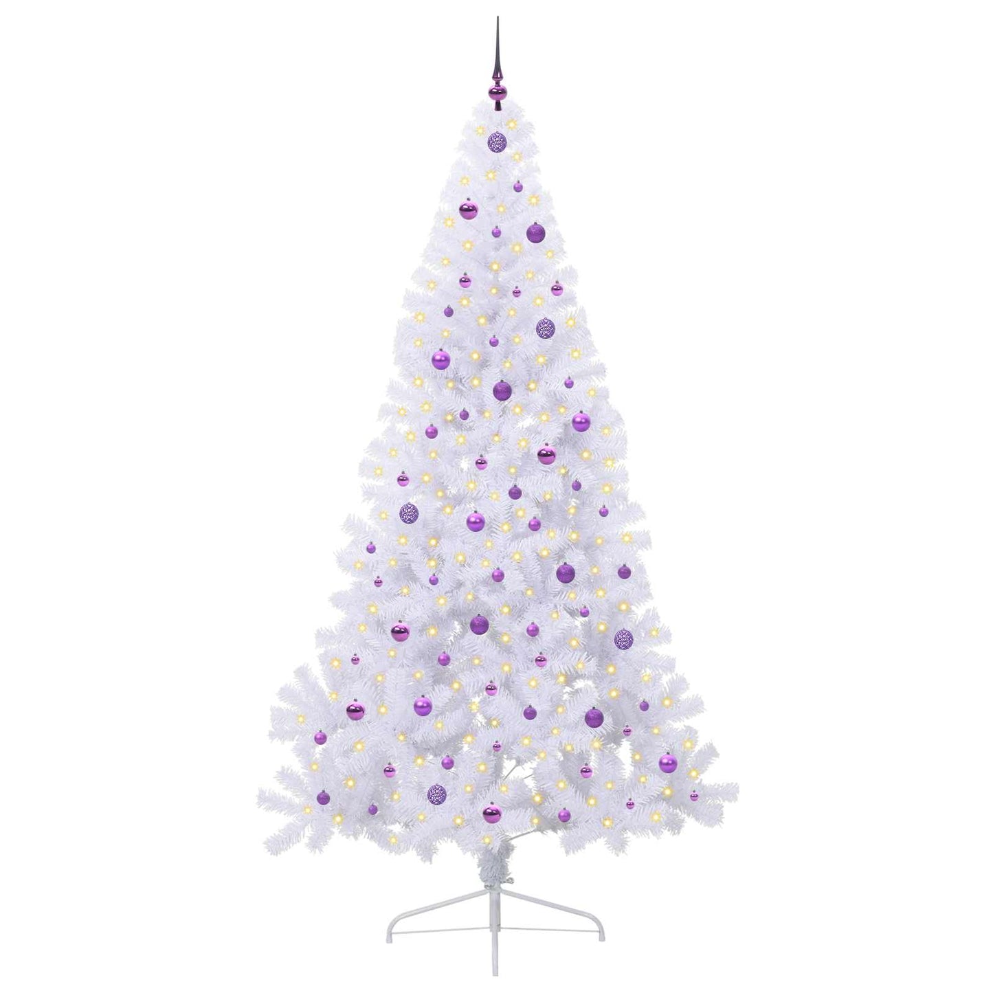 Artificial Christmas Tree with Stand White 240 cm PVC and Steel