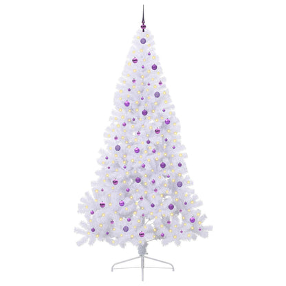 Artificial Christmas Tree with Stand White 240 cm PVC and Steel
