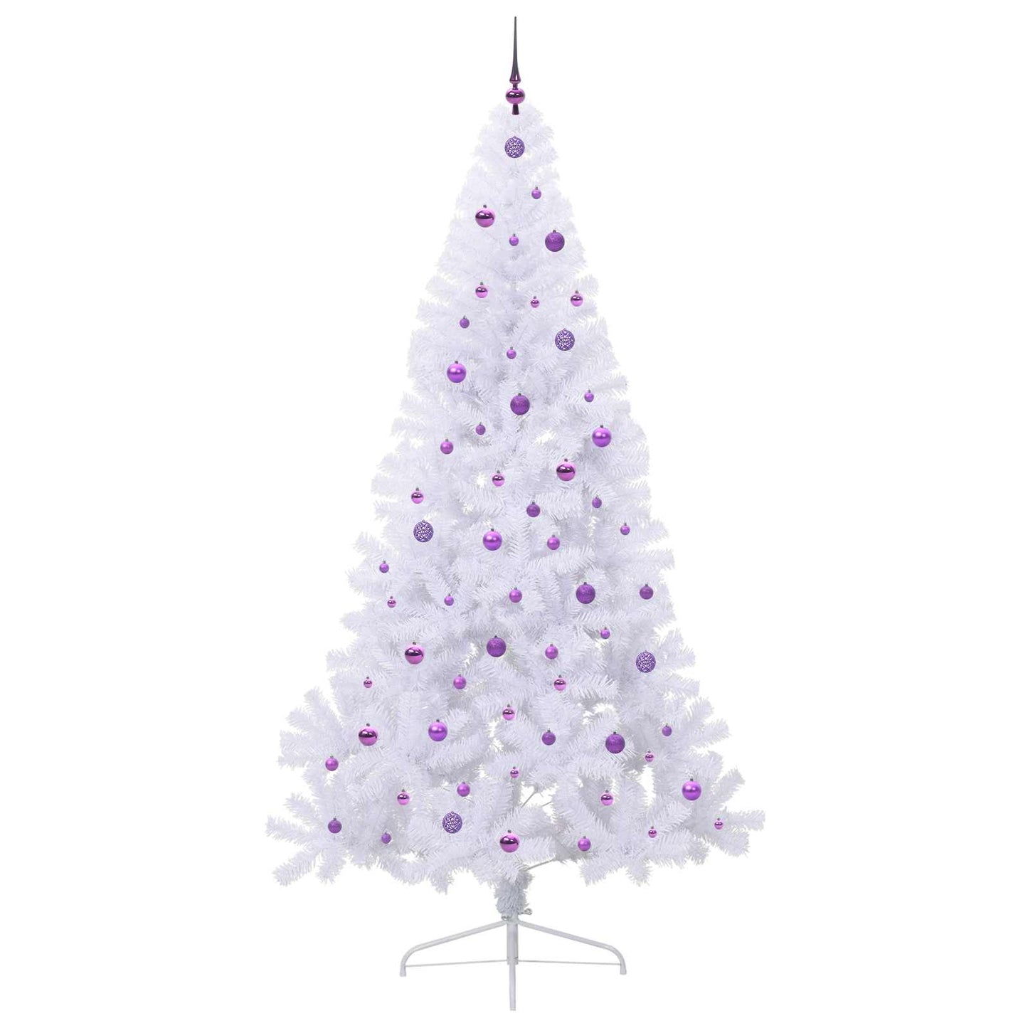 Artificial Christmas Tree with Stand White 240 cm PVC and Steel