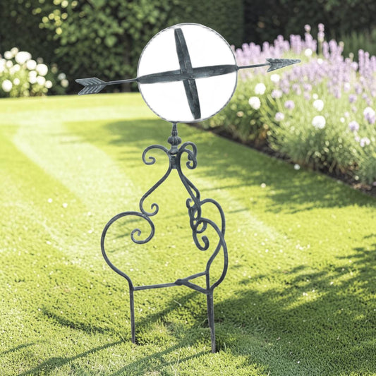 AcaciaHome Durable & Vintage Armillary Sphere Metal Garden Sculpture - Weatherproof Garden Ornament, Decorative Plant Support with Patina Finish for Garden, Porch & Flower Beds