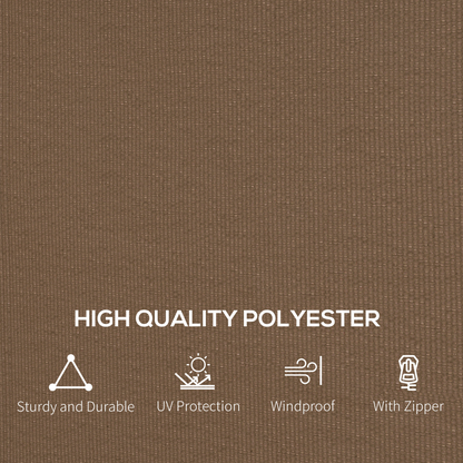 Outsunny 3 x 4(m) Universal Gazebo Replacement Sidewall Set, 4 Panels, Brown