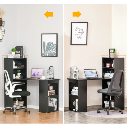 Computer Desk, 120Lx55Dx120H cm-Black