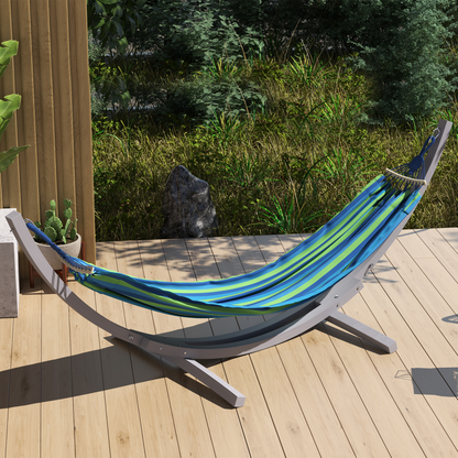 Solid Wood Crescent Arc Hammock Stand - Stylish & Sturdy Home Decor