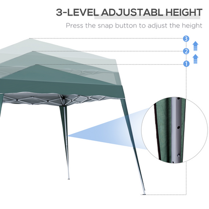 Garden Pop up Gazebo Tent Party Water-resistant 2.5 x 2.5M Green Outsunny