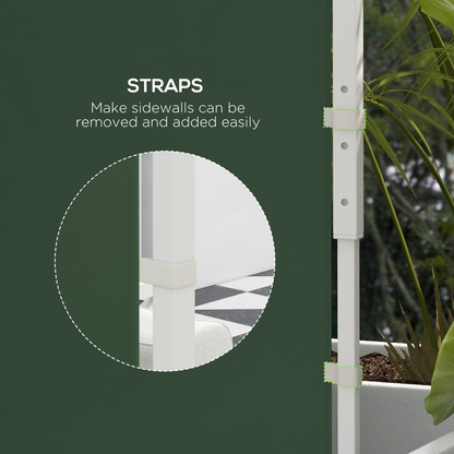 Outsunny 3x3(m) or 3x6m Pop Up Gazebo Side Panels Replacement, 2 Pack, Green
