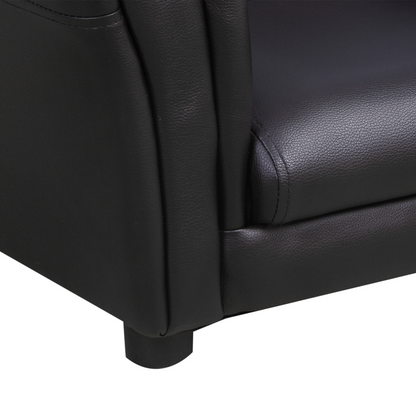 HOMCOM Kids Sofa Chair Set Armchair Seating Seat Bedroom Playroom Stool Black