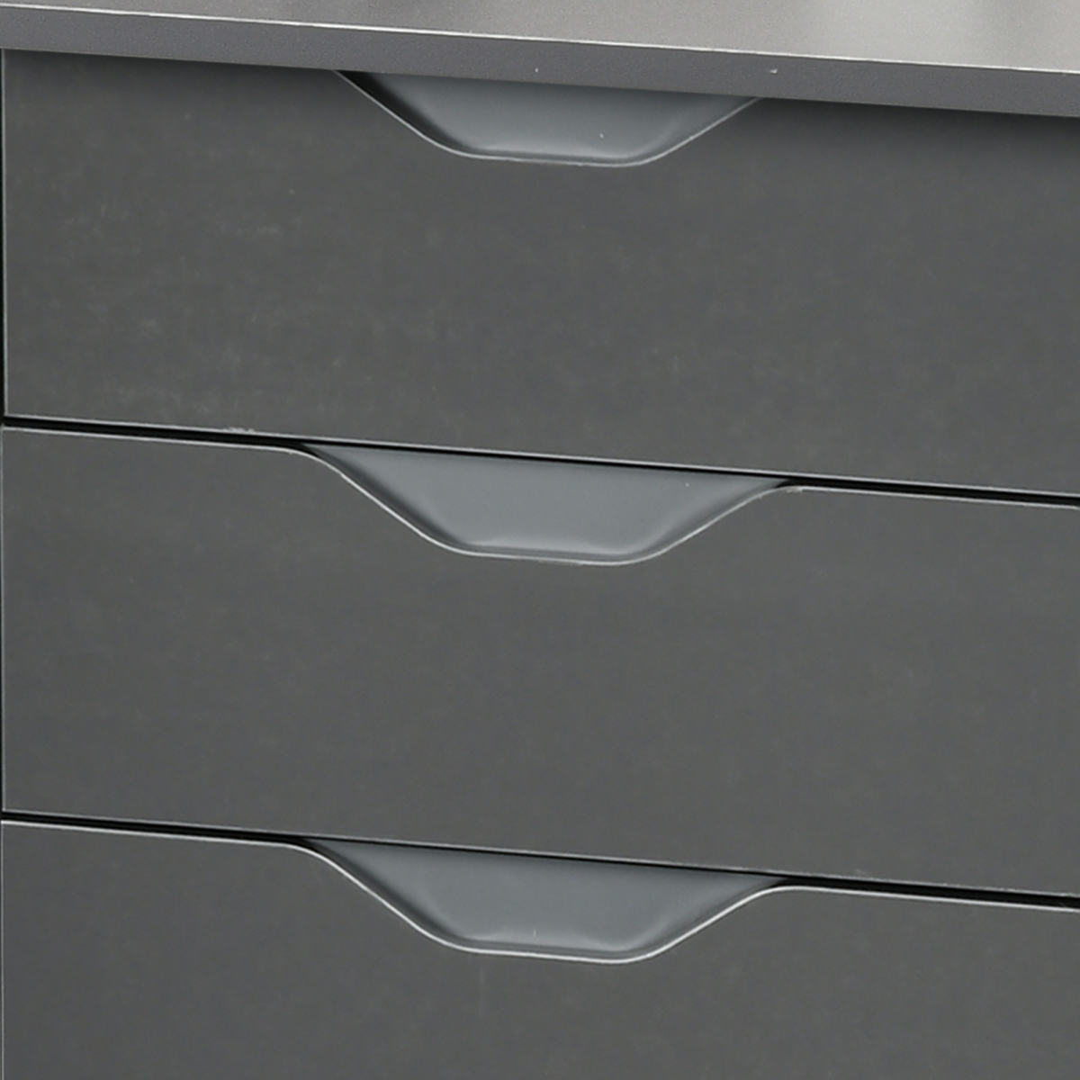Computer Desk with Drawers, Workstation Grey