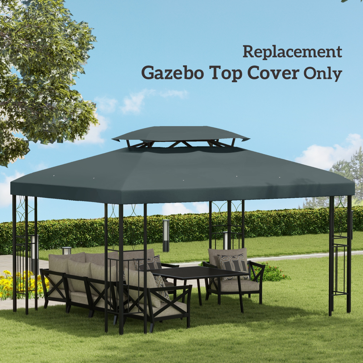 3x4m Gazebo Replacement Roof Canopy 2 (TOP ONLY)