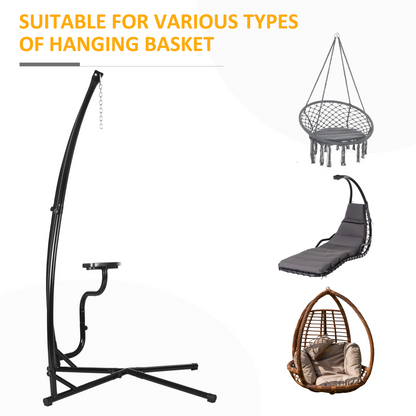 Hammock Chair Stand Only Heavy Duty Metal C-Stand Indoor or Outdoor
