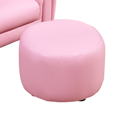 Kids Sofa Children Chair Seat Armchair W/Footstool Playroom Bedroom Pink