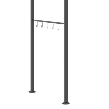 2M (7ft) BBQ Grill Gazebo Tent Garden Grill Metal Frame Grey