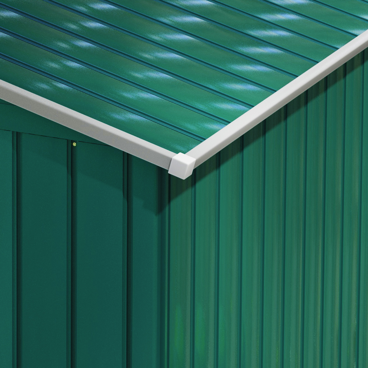 Outsunny Green Garden Shed with Locking Doors, Floor Foundation & Ventilation