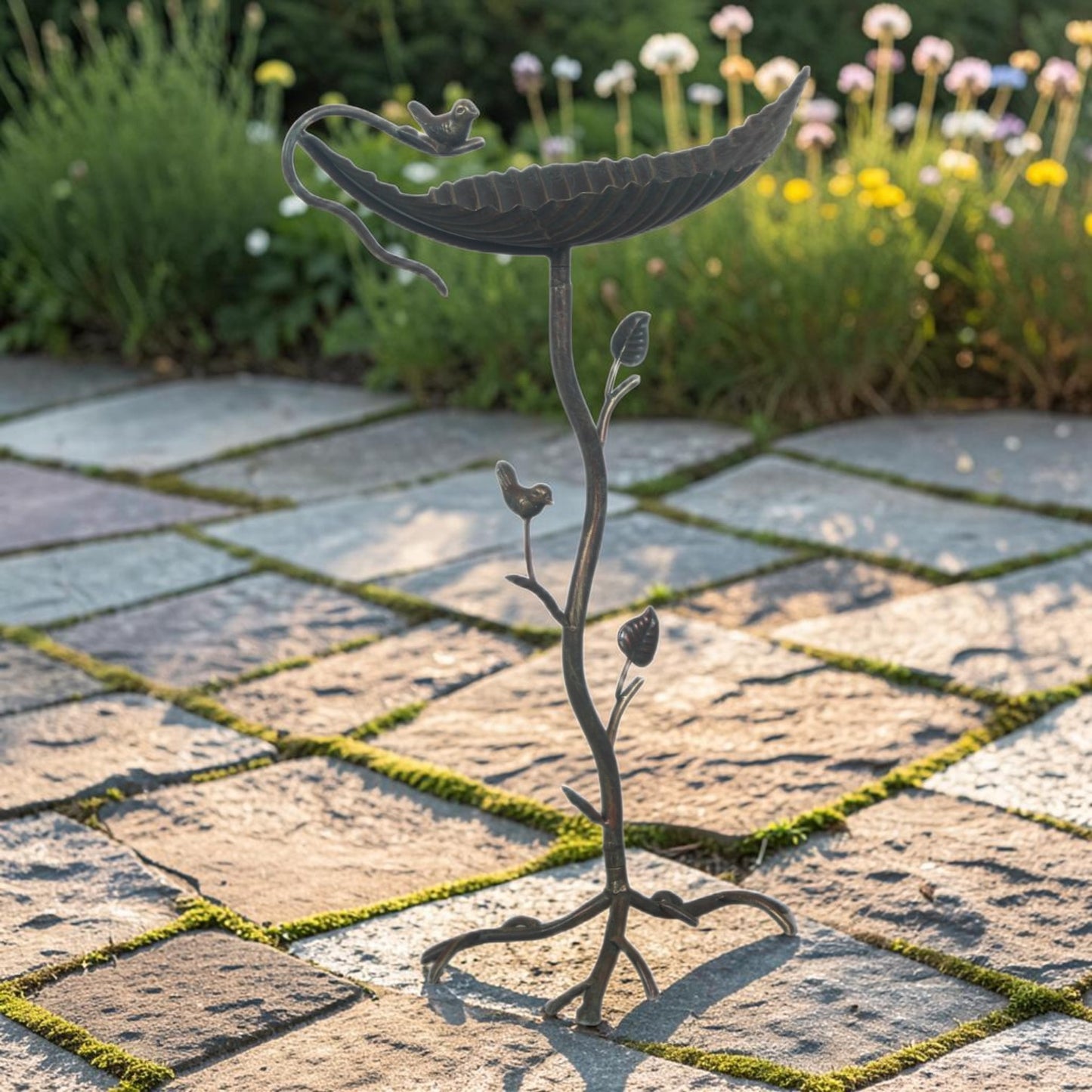 Decorative Metal Bird Garden Feeder with hanging hook, Weather-Resistant, Eye-Catching Yard Décor