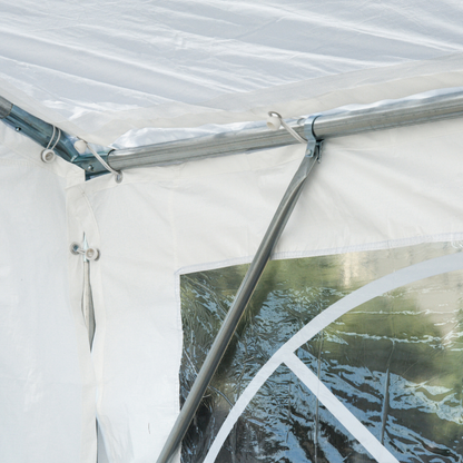 8m Gazebo Garden Marquee Canopy Party Carport Shelter White Outsunny