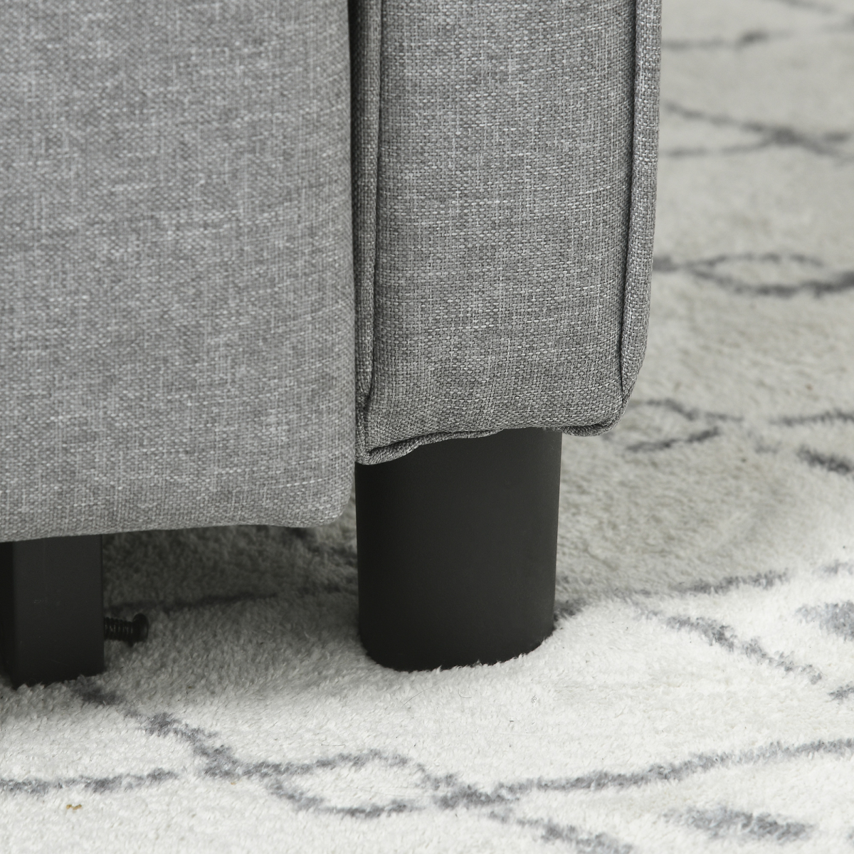 HOMCOM Pull Out Chair Bed, Sleeper Chair with Pillow, Side Pockets, Light Grey