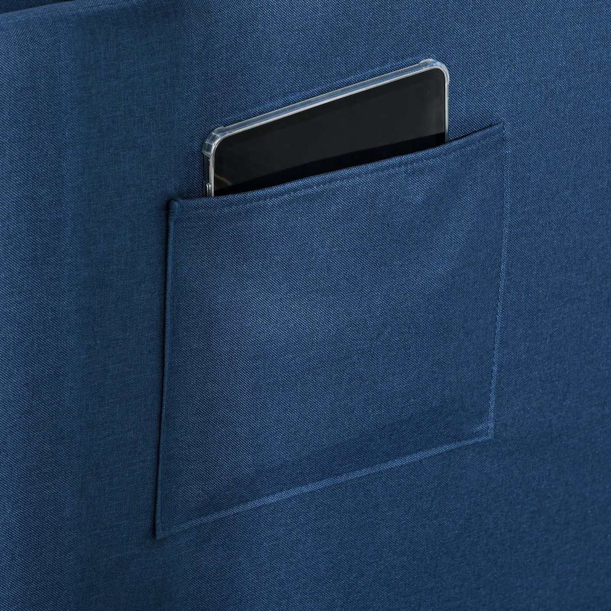 HOMCOM Folding Sleeper Sofa Bed Chair with Pillows, Pocket, Blue