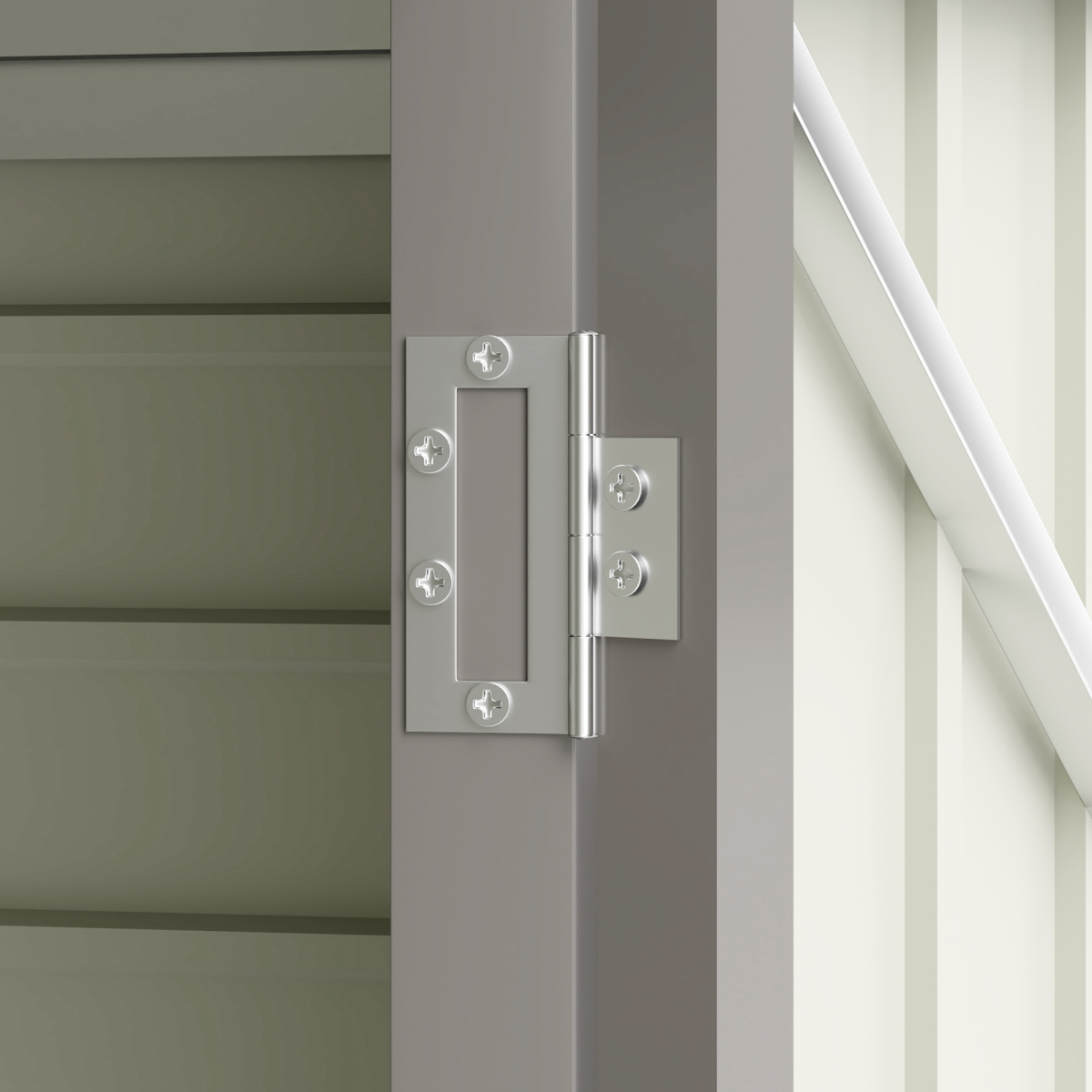Outsunny 8 x 4FT Metal Garden Storage Shed with Double Doors, Light Grey
