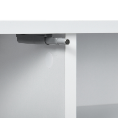 HOMCOM Floating TV Unit for 60" TVs W/ Shelves and Cabinets, White