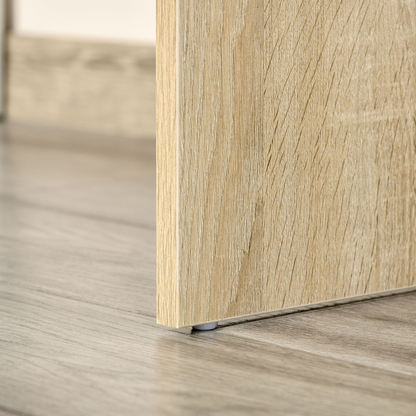L-Shaped Corner Computer Desk  Oak and White