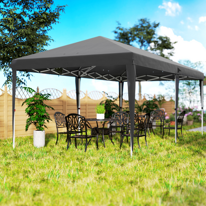 Outsunny 6 x 3(m) Pop Up Gazebo Patio Party Event Heavy Duty Canopy Grey