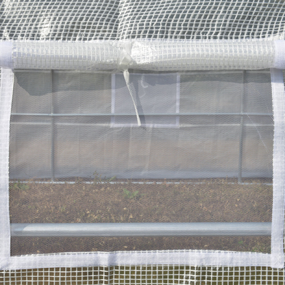 3 x 3 x 2 m Polytunnel Greenhouse Pollytunnel Tent w/ Steel Frame White
