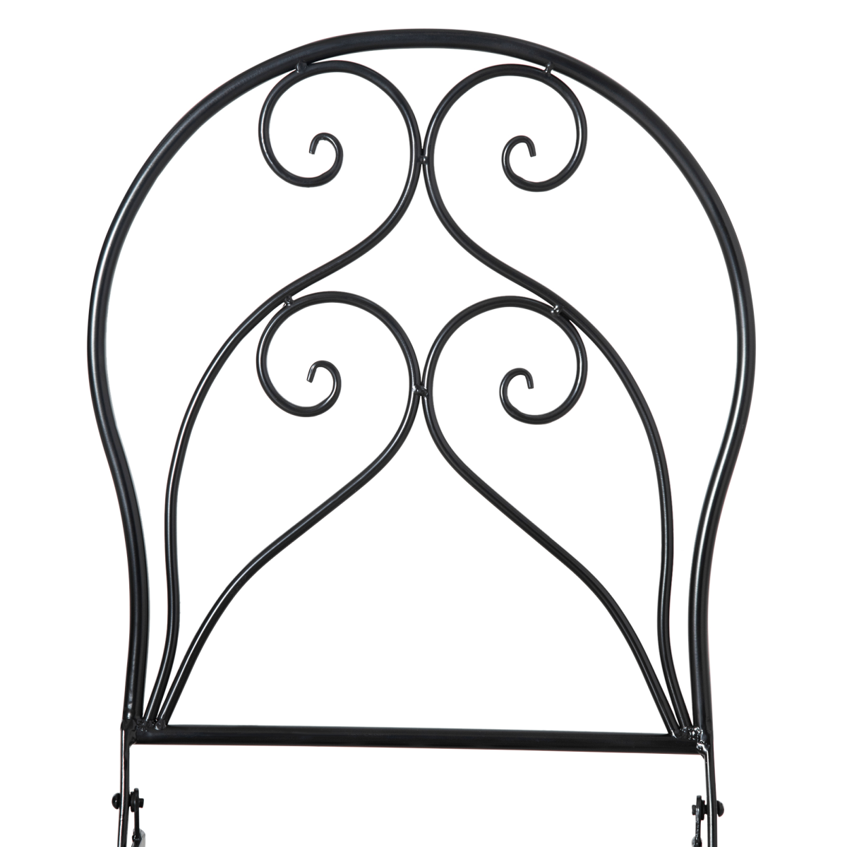 3PC Garden Bistro Set with Mosaic Tile Top and Seats, Metal Frame