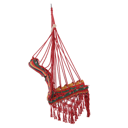 Hammock Chair Swing Colourful Striped Seat Porch Indoor Outdoor Hanging Beach