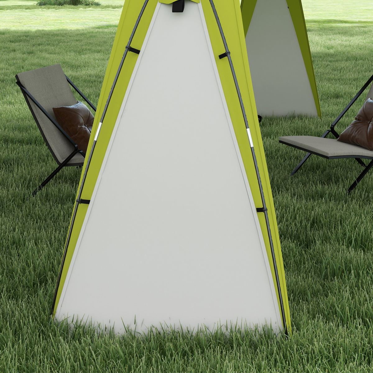 Outsunny Outdoor Gazebo Event Shelter Party Tent for Garden Green