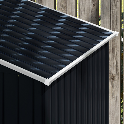 Lockable Garden Shed Large Patio Roofed Foundation 7ft x 4ft,Grey Vent