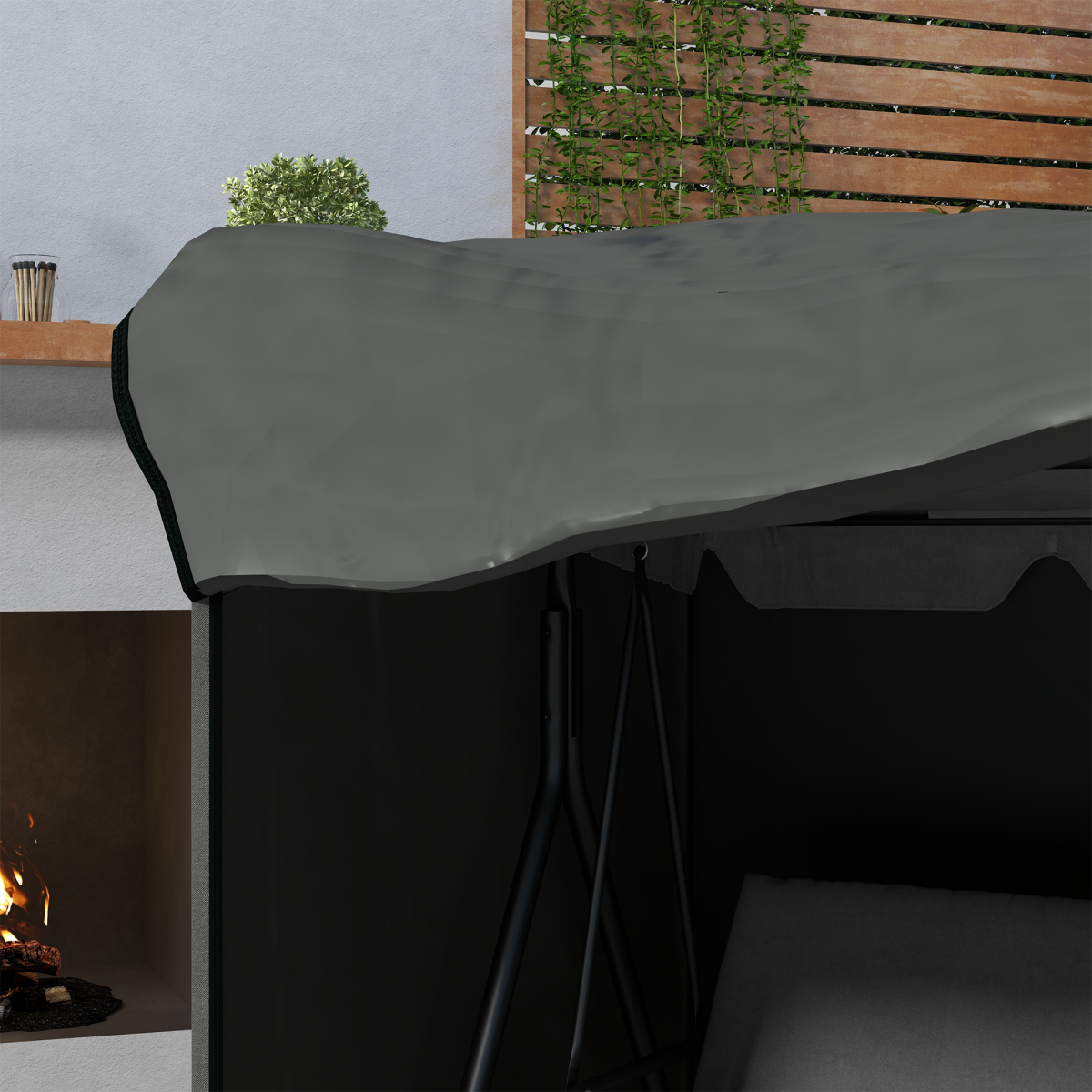 Outsunny Garden Furniture Protector Patio Swing Chair Cover Large Outdoor Grey