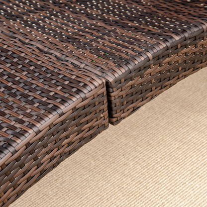 Rattan Folding Sun Lounger Recliner Cushion Wicker Garden Furniture 2 Colours