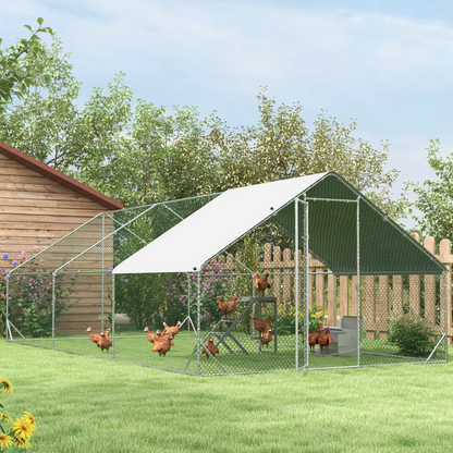 Automatic Chicken Feeder Galvanized Steel Poultry Feeders, 11.5kg of Feeds