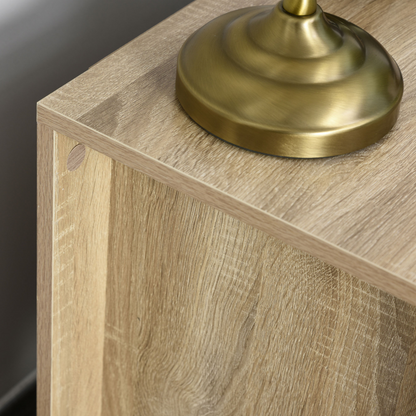 Particle Board 2-Drawer Bedside Table Natural