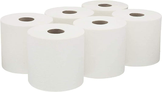 Centrefeed White Roll Pack of 6 Rolls