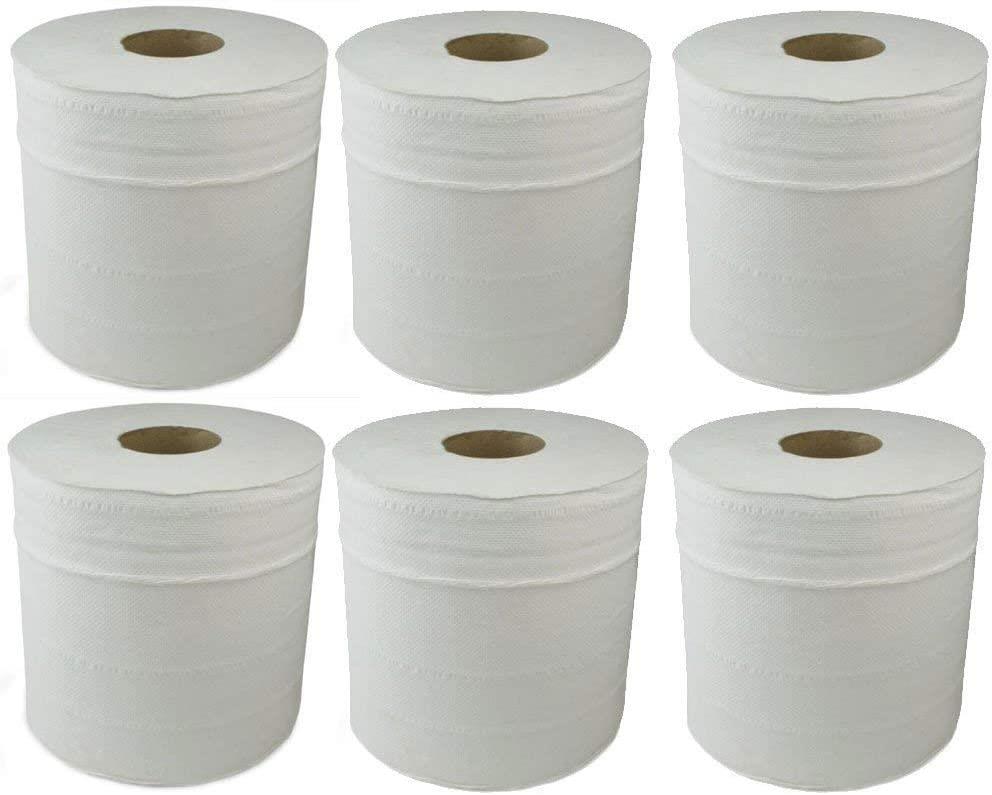 Centrefeed White Roll Pack of 6 Rolls