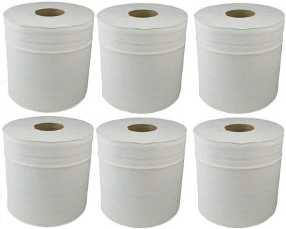 Centrefeed White Roll Pack of 6 Rolls