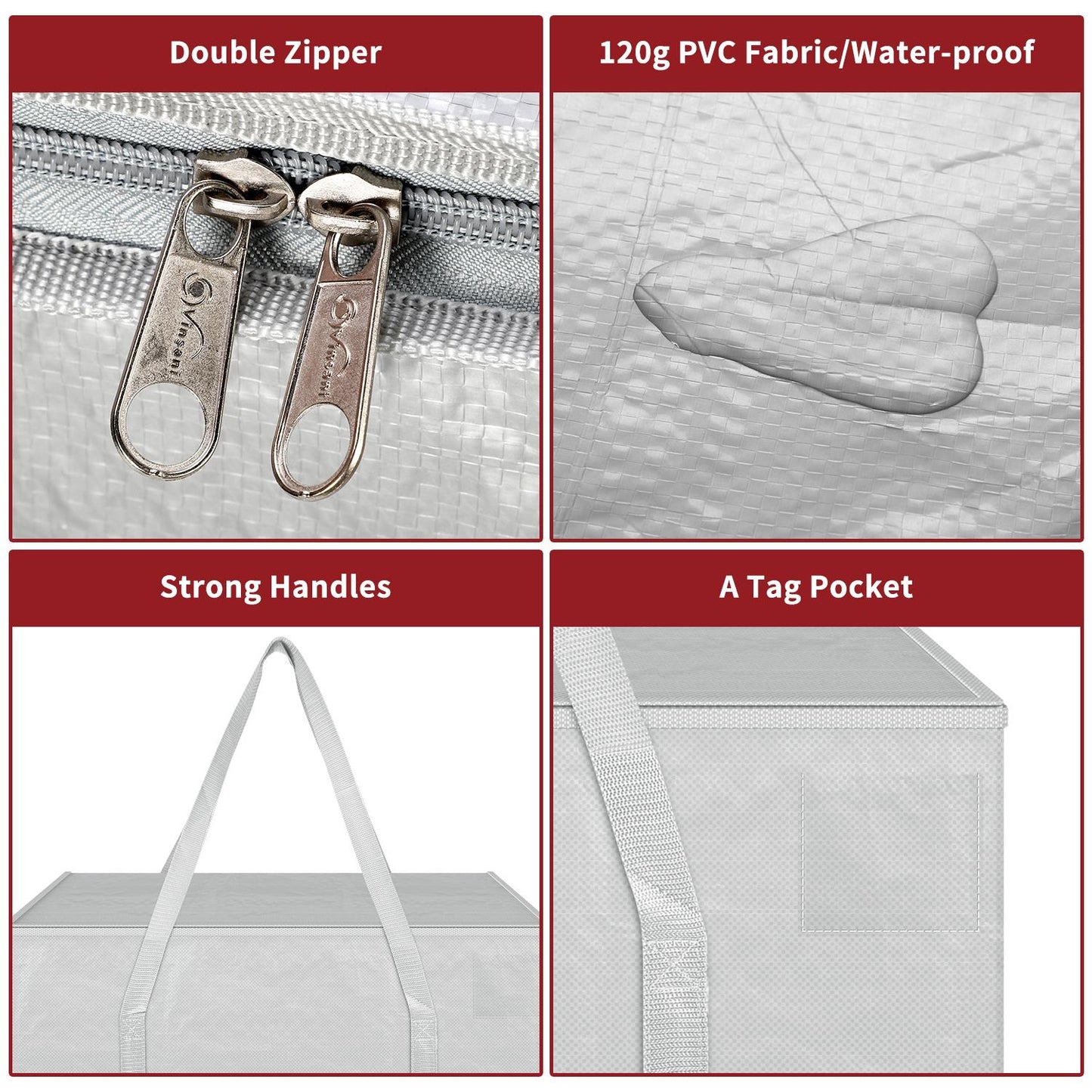 VINSANI 6PK MOVING BAGS GREY 1010300