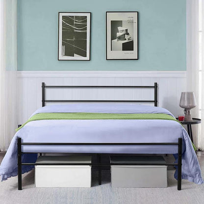 Extra Strong Double Metal Bed Frame In Black - Improved