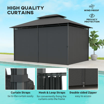 Durable Outdoor Gazebo - Spacious Design with Weather Protection - 3x4m