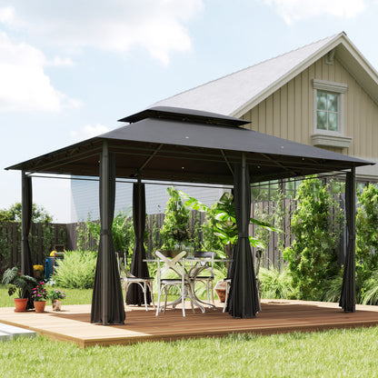 Durable Outdoor Gazebo - Spacious Design with Weather Protection - 3x4m