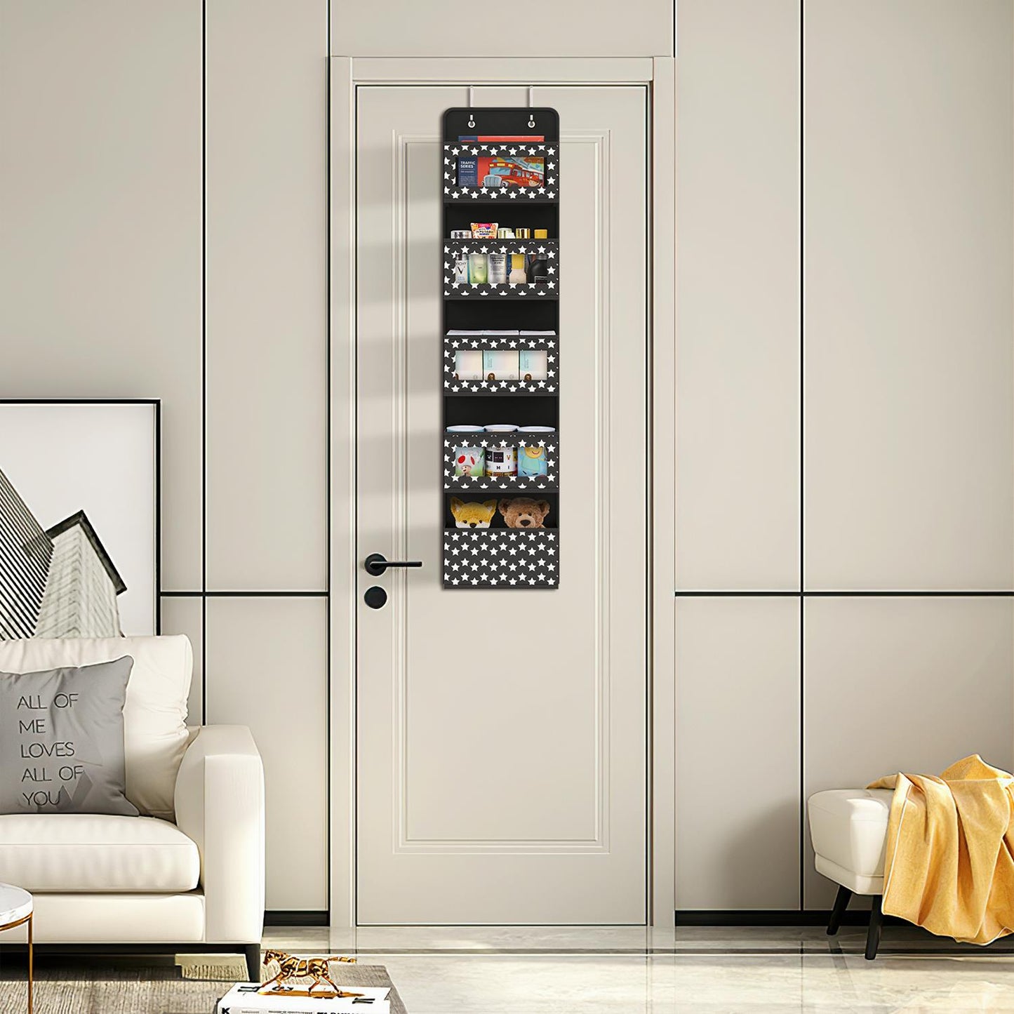 VINSANI 5TIER BLACK HANGING ORGANISER 1010282